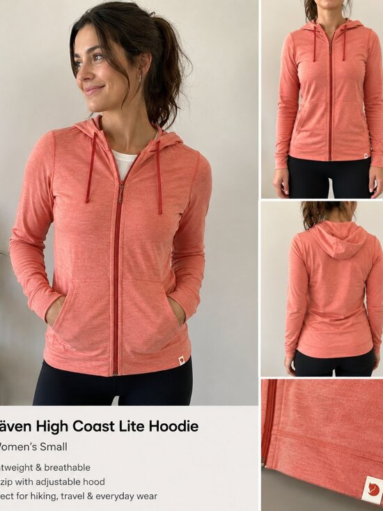 Fjällräven Tops - Fjällräven High Coast Lite Hoodie – Women's Small – Lightweight Full Zip Hoodie